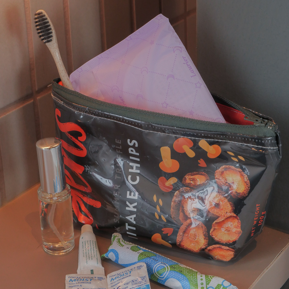 Black Upcycled Pouch