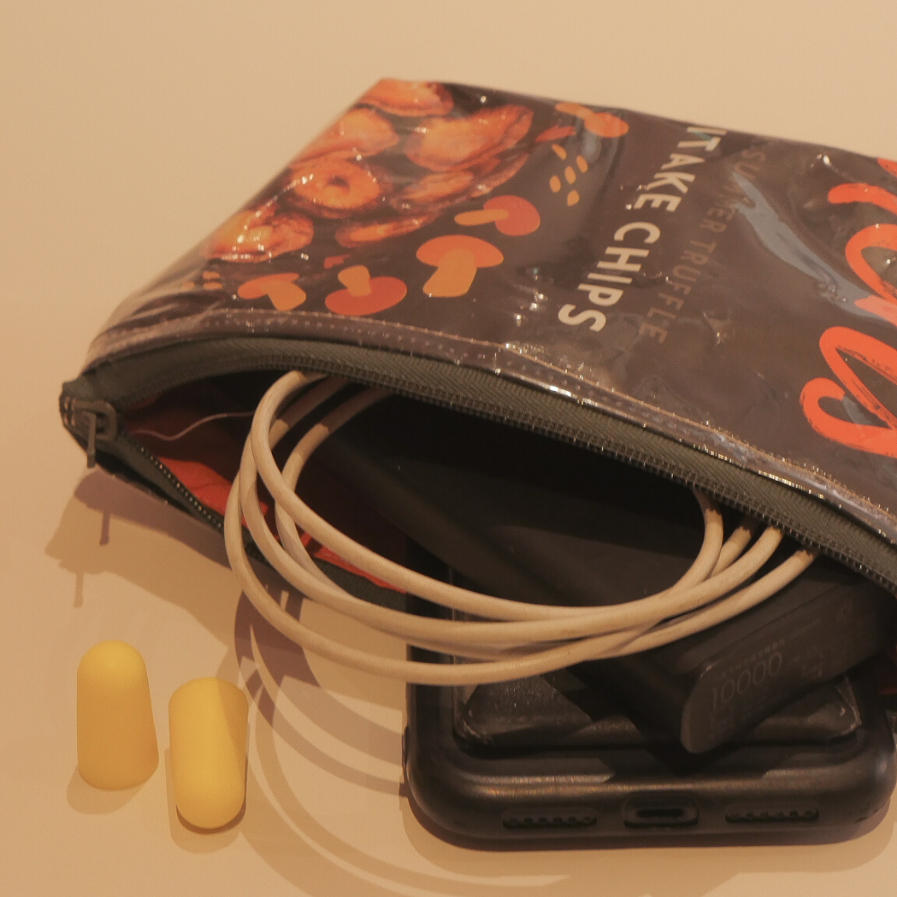 Black Upcycled Pouch